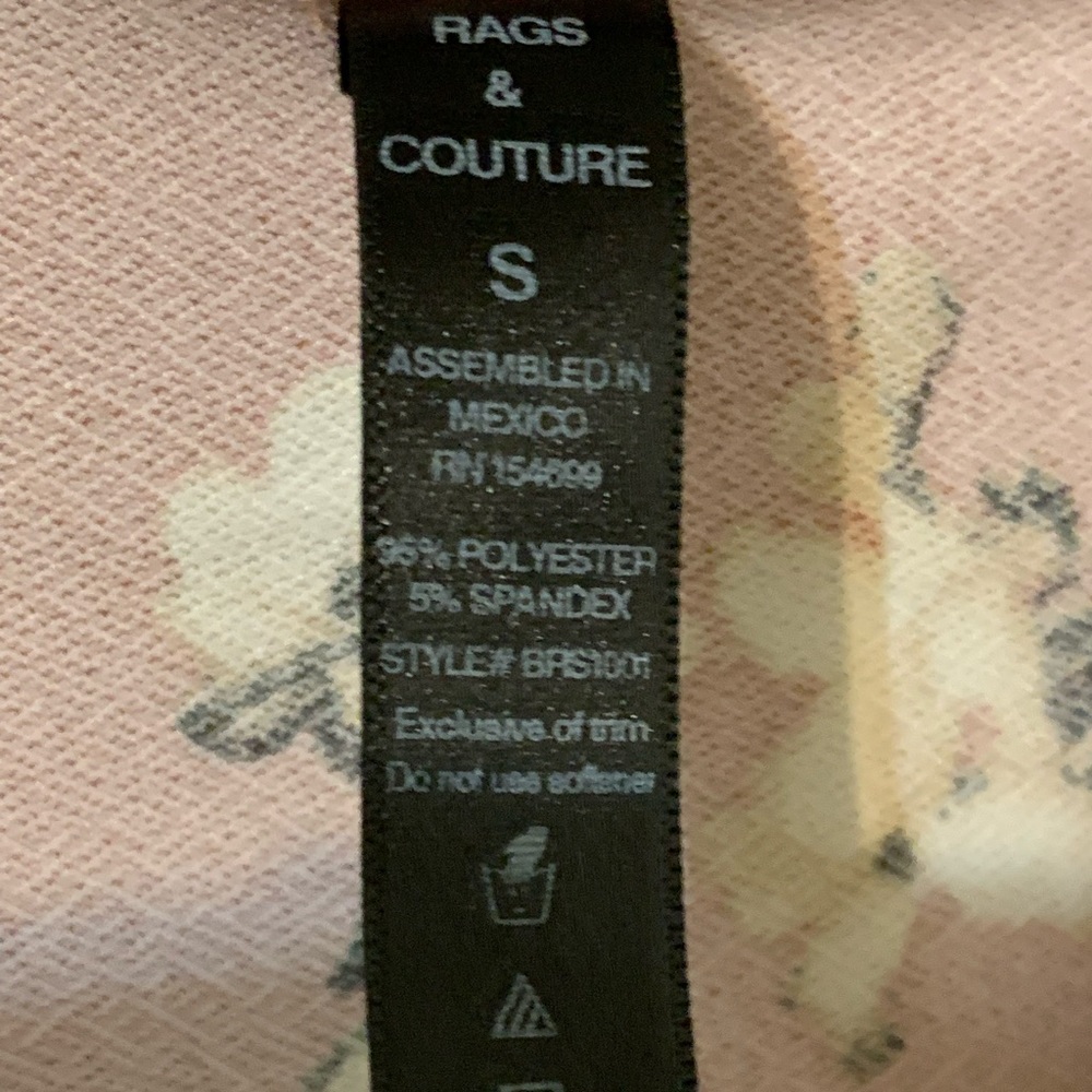 RAGS & COUTURE Opened Front Cover Up size Small - Picture 3 of 14